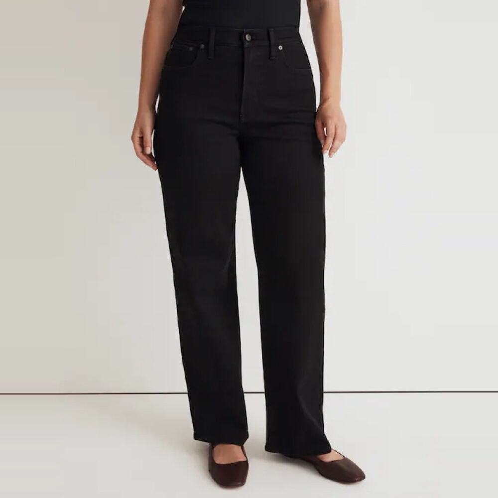 Madewell The Perfect Vintage Wide-Leg Jeans size 30 Black Rinse - Picture 5 of 16